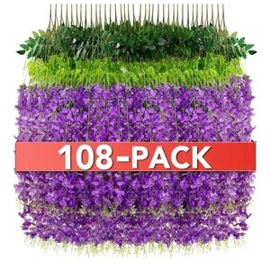 Wisteria Hanging Flowers,Fake Hanging Flowers,Wisteria artificiales Garland for